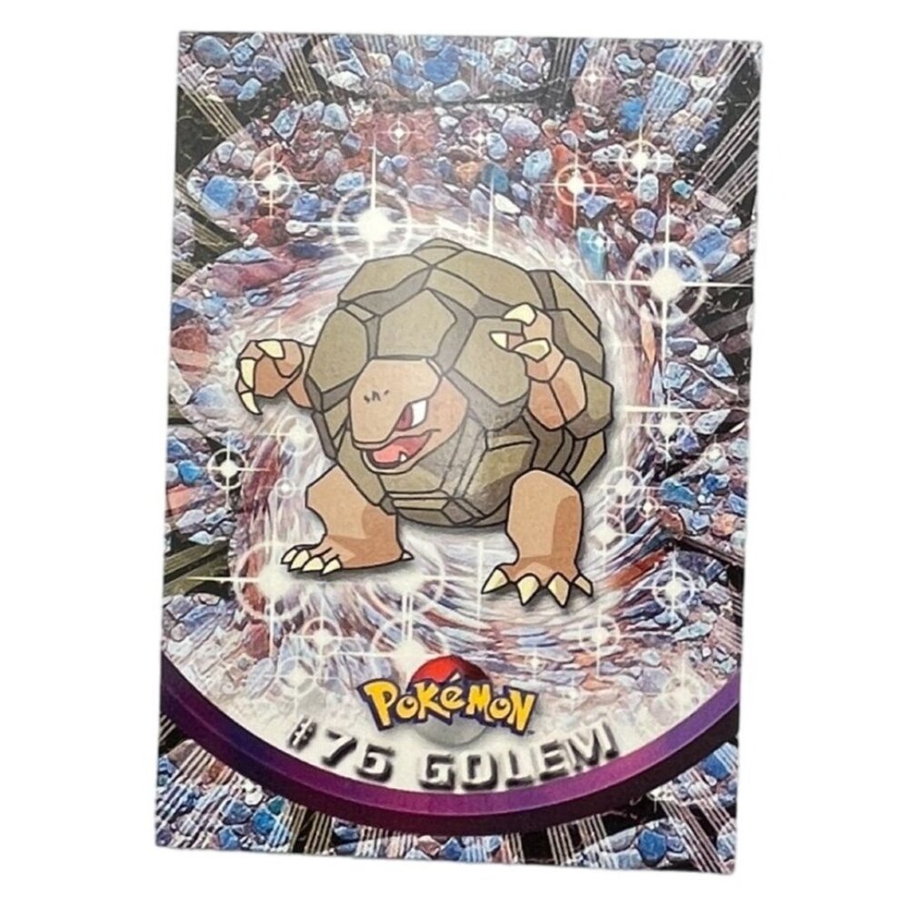 Golem Pokemon Card Topps #76 TV Animation Edition Series Black Logo